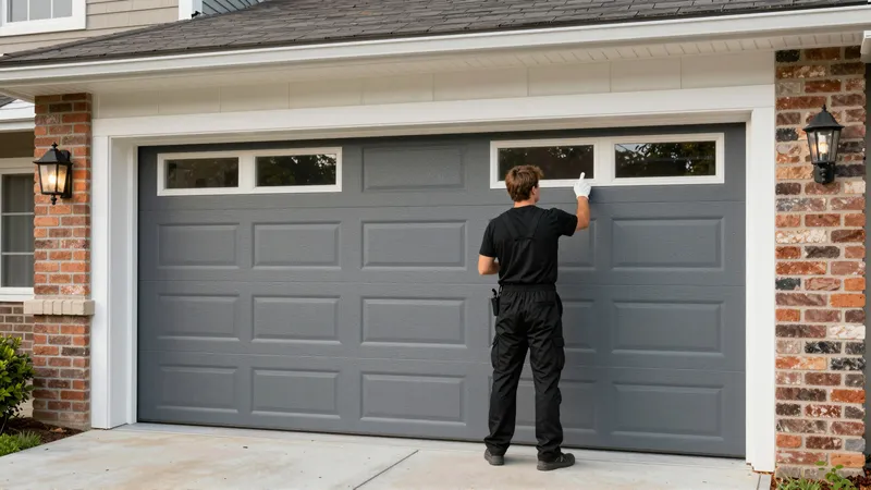 Contractor reviewing an exterior project with a homeowner